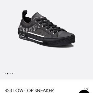 DIOR B23 low cut black sneakers